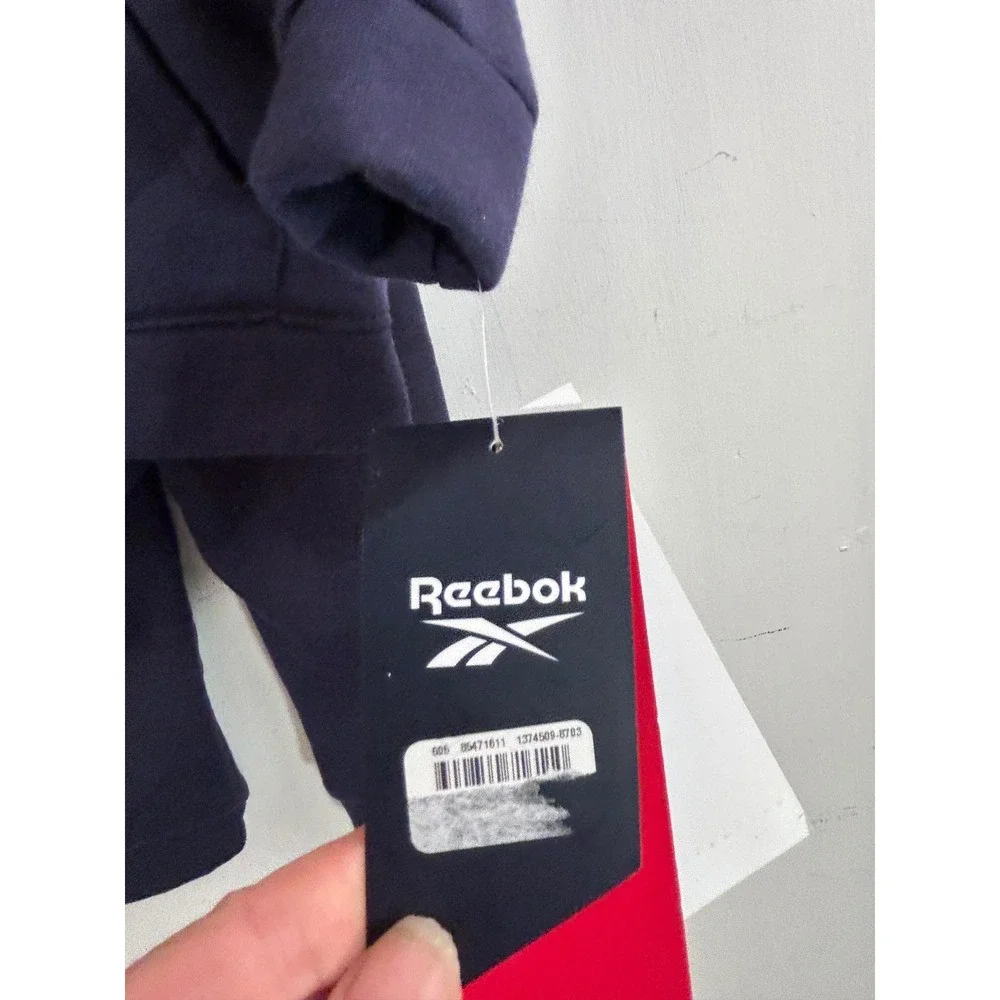 Reebok Jogger Set 12M Vector Navy Fleece Hoodie & Pants Kids